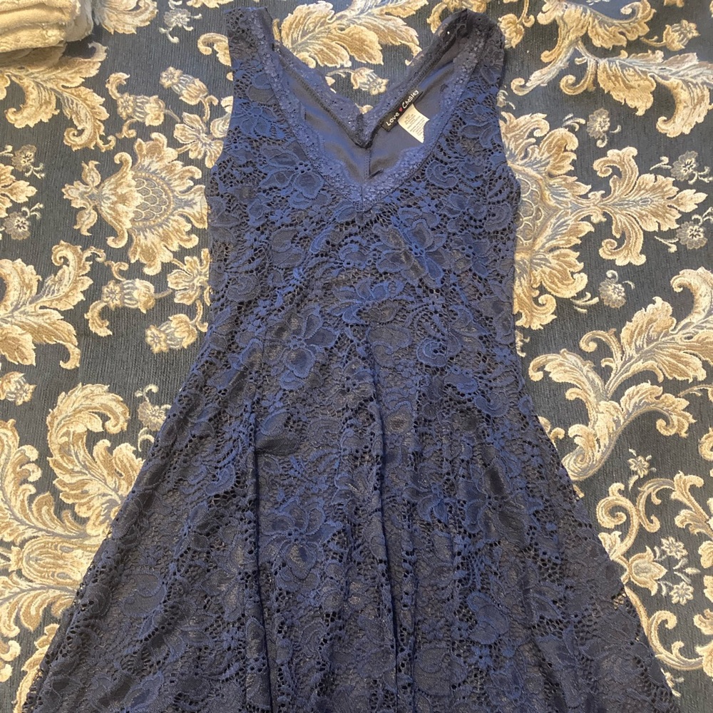 Navy blue lace dress